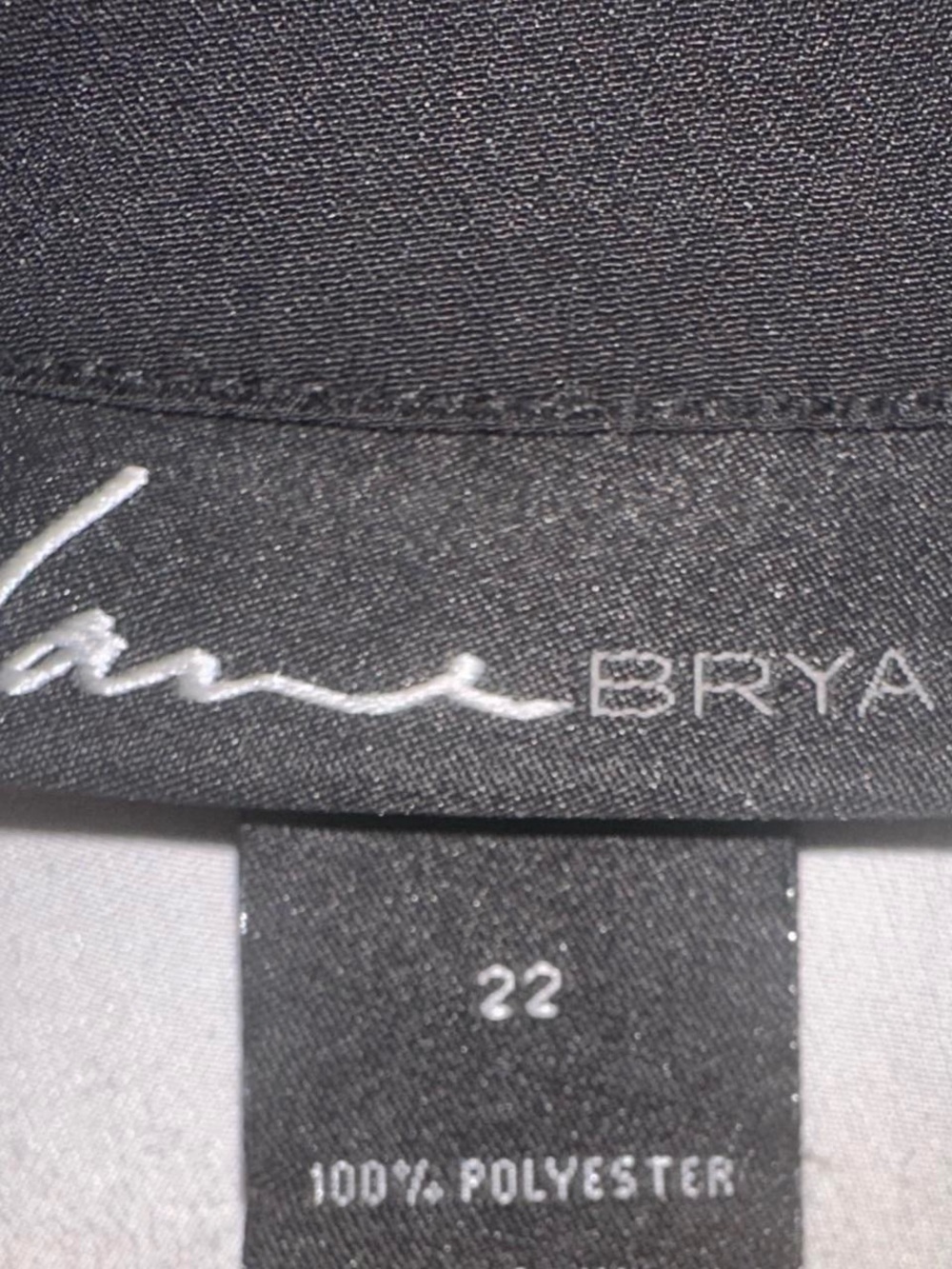Lane Bryant Blouse Quarter Zip Black White Colorblock Tab Sleeve Womens Plus 22 - Picture 4 of 8